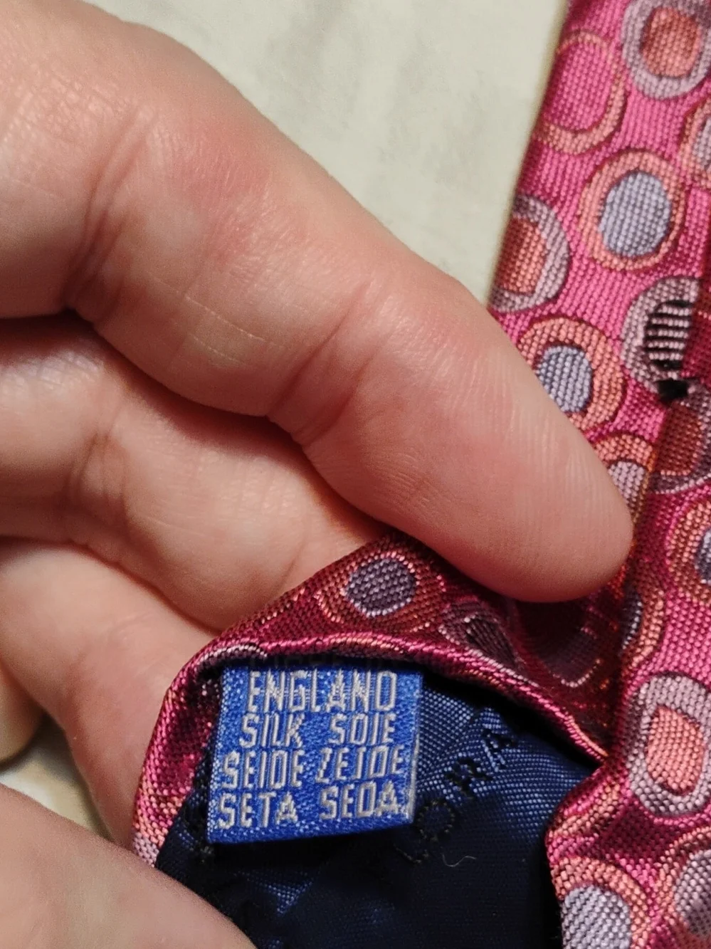 Paul Smith Pink Polka Dot Silk Tie